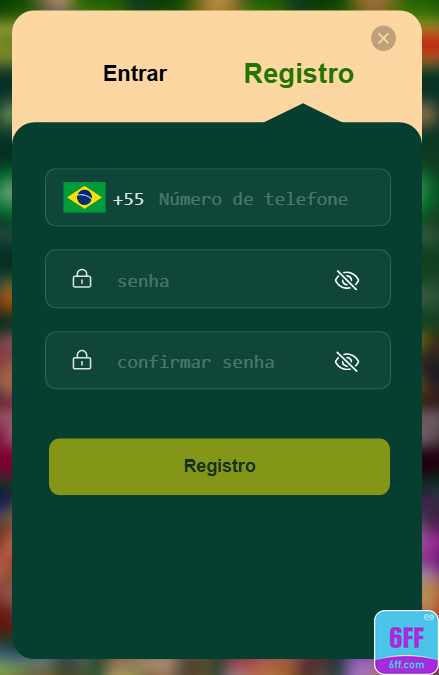 6ff.com - seguro página de login para acessar